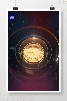 金色复古跨年倒计时开场动画AE模板(含音乐素材) New Year Countdown